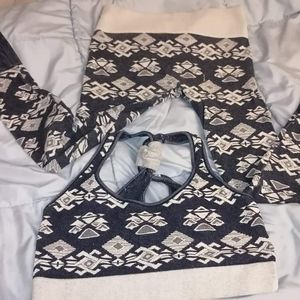 Elastic top and leggings set